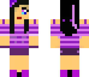 purple girl with headphones