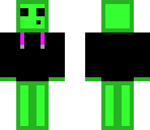 green slime in a hoody with face
