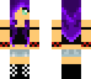 purple haired shorts