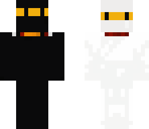 white and black ninja