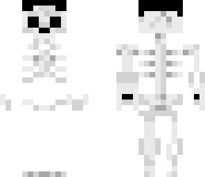 skeleton with hair