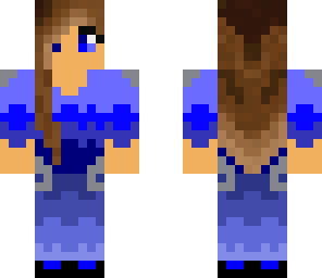 blue layer girl
