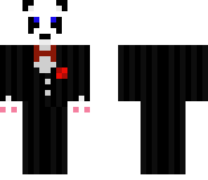 panda in a tuxedo