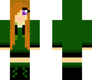 green hoodied girl