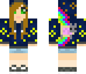 nyan cat girl brown hair