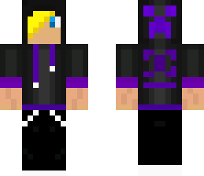 me in a black creeper hoodie