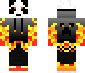 fire hoodie panda