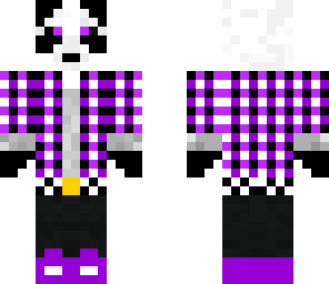 purple plaid panda