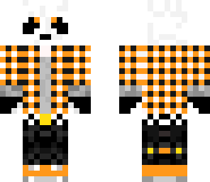 orange plaid panda