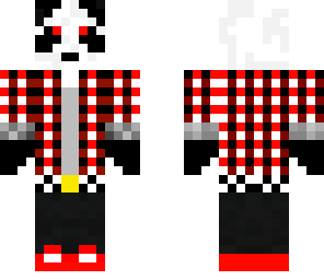 red plaid panda