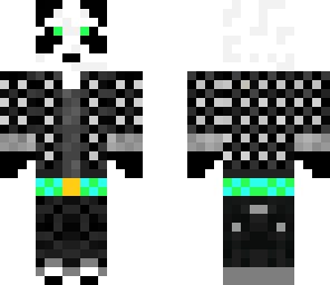 panda with neon belt and headphones