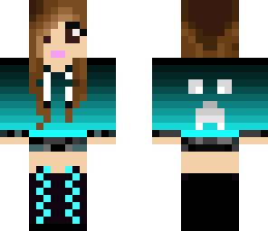 blue hoodie girl