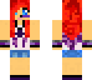 modern teenage girl with blazing red hair