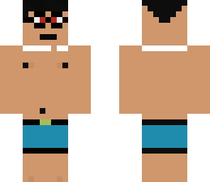 guy in trunks