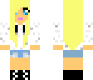 blonde white hoodie girl