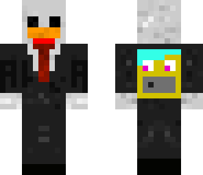 chicken man in a suit