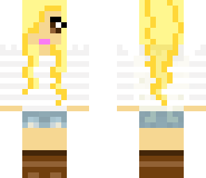 blonde girl with brown eyes