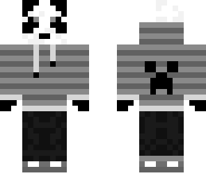 gray striped panda