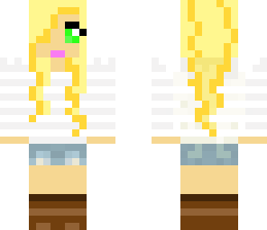 blond girl - green eyes
