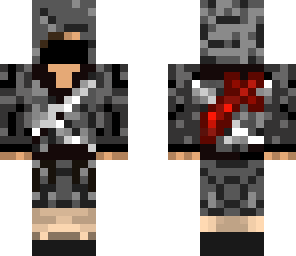gray camo ninja with crimson blood blade
