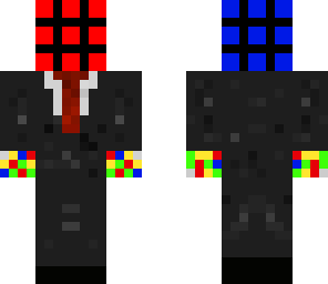 rubix cube in a suit