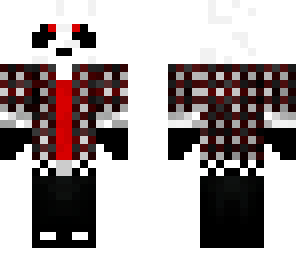 maroon plaid panda