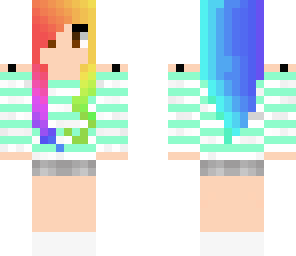 rainbow hair girl