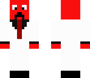 red creeper in a white tuxedo