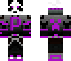 panda in purple creeper hoodie