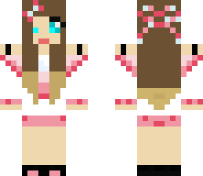 pink girl with blonde tips