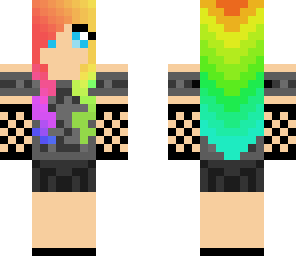 goth rainbow girl