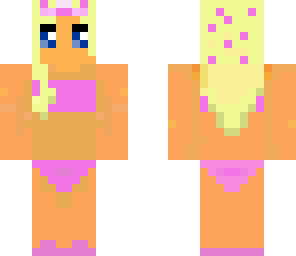 blonde pink bikini girl
