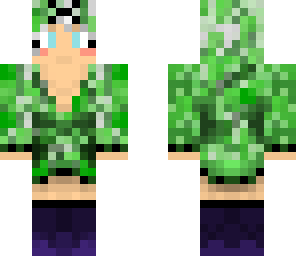 creeper girl white hair with hoodie