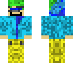awesome man with glowstone pants