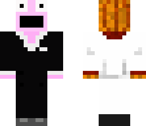 pink cookie monster in tux