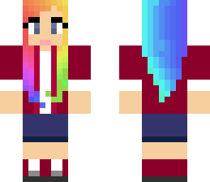 rainbow girl with headphones