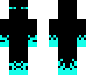 neon blue ender man