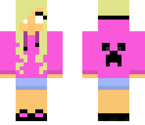 pink herobrine girl