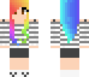 rainbow hair girl