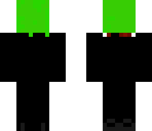 black man green head