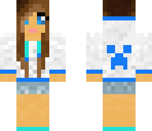 blue creeper girl wit headphones