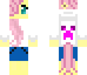 fluttershy human pink creeper hoodie
