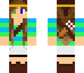 blue green archer with crown
