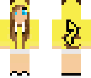 pika girl with hoodie