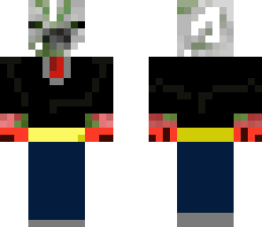 torn of skin pigman in a suit
