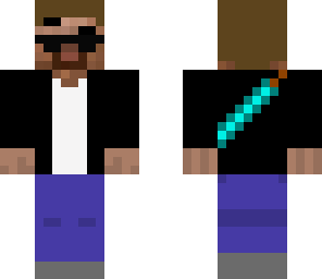 hmmmm steve 2 with diamond sword an jacket