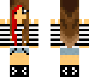 striped shirt with red streak
