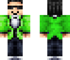 psy in a green smoking
