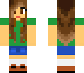 girl with green shirt