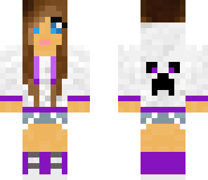 fixed hoodie creeper girl purple